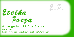 etelka pocza business card